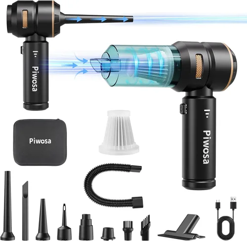 Miniatura 8 de Aspiradora de Mano Inalámbrica, Aspiradora para Automóvil con Motor sin Escobillas, Aspiradora de Succión Fuerte y Sopladores de Aire Comprimido