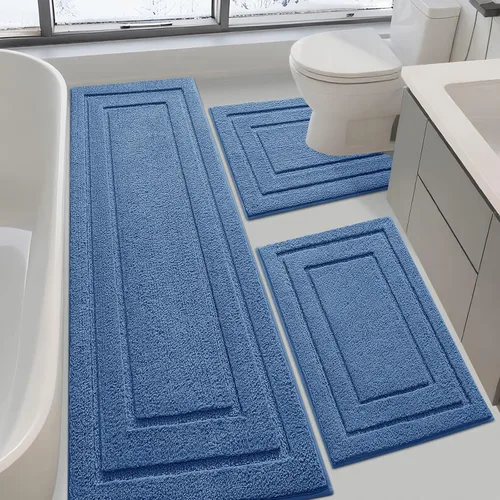 Miniatura 52 de IM HOME Bathroom Rugs, Ultra Soft Plush Fluffy Microfiber Absorbent Bath Mat, Non-Slip Backing, Machine Washable Bath Mats for Bathroom Floor, Tub