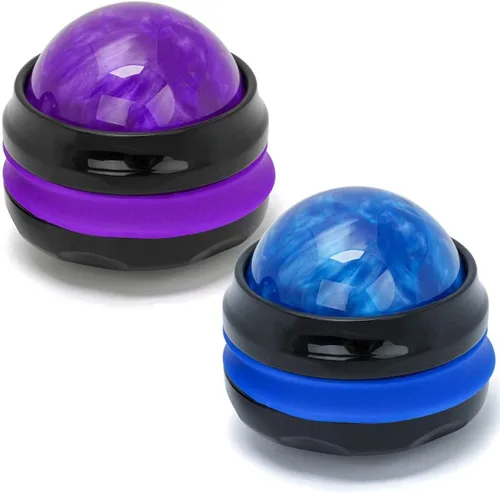 Coolrunner Pelota de masaje, masajeador manual de rodillo, paquete de 2 herramientas de terapia de auto masaje manual y relajación de cuerpo