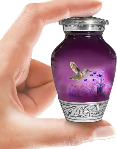 Miniatura 20 de Loving Tribute - Urna de cremación de colibrí para cenizas humanas adultas, gran monumento funerario hecho a mano para recordar a tus seres queridos