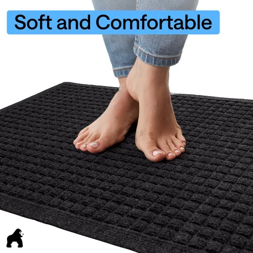 Miniatura 7 de GORILLA GRIP® HydroABSORB - Tapete ultra absorbente para puerta de entrada exterior, 47 x 35 pulgadas, atrapa la suciedad y la humedad, tapete