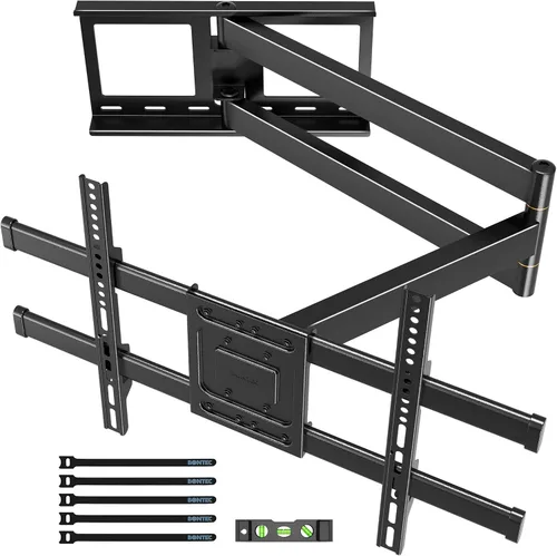 Miniatura 8 de BONTEC Soporte de pared para TV para pantallas planas y curvas de 26 a 65 pulgadas con extensión de 37.4 pulgadas de largo, diseño giratorio
