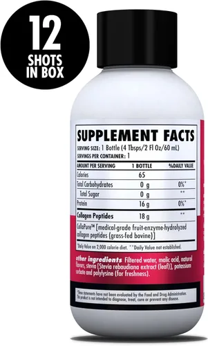 Miniatura 4 de HEALTH DIRECT – Inyecciones de colágeno líquido de grado médico – AminoSculpt sin azúcar – Cereza agria – 12 porciones