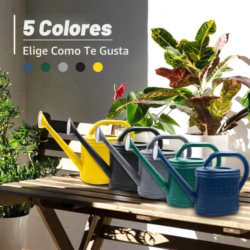Miniatura 7 de Regadera de 2 galones, regadera al aire libre para plantas, regadera de jardín con boquilla larga extraíble y cabezal de rociador de acero Azul