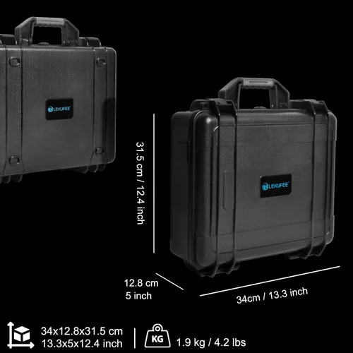 Miniatura 3 de Lekufee Funda rígida impermeable para DJI Mini 4 Pro/4/3 Pro/Mini 3, Fly More Combo, DJI RC 2/RC, RC N3/2/1 mando a distancia y accesorios