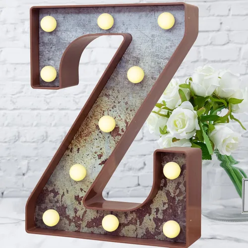 Miniatura 31 de Elnsivo - Letras con luces LED, efecto a hierro