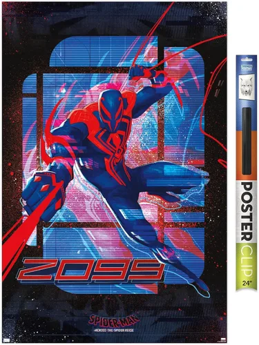 Miniatura 15 de Marvel Spider-Man: Across the Spider-Verse - Póster de pared de Spider-Man 2099, 34 pulgadas de largo x 22.4 pulgadas de ancho, versión premium sin