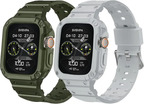 Miniatura 11 de Correa con funda compatible con Apple Watch de 1.614 pulgadas, 1.575 pulgadas, 1.496 pulgadas, iWatch Series 8 7 SE 6 5 4 3 2 1, correa deportiva