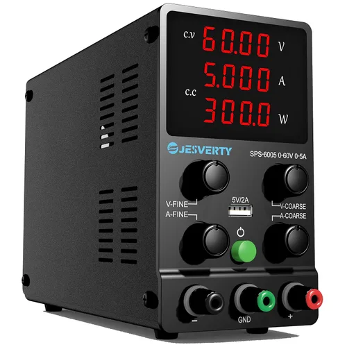 Miniatura 12 de Fuente de alimentación de CC variable, 0-30V 0-10A Fuente de alimentación de banco regulada de CC con pantalla LED de 4 dígitos de alta precisión