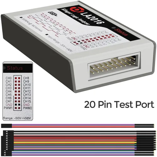 Miniatura 5 de Analizador Lógico USB LA2016 16 Canales 200MHz 1G Memoria con Software PC en Inglés Portátil de Alta Velocidad Soporta I2C SPI CAN UART para Windows