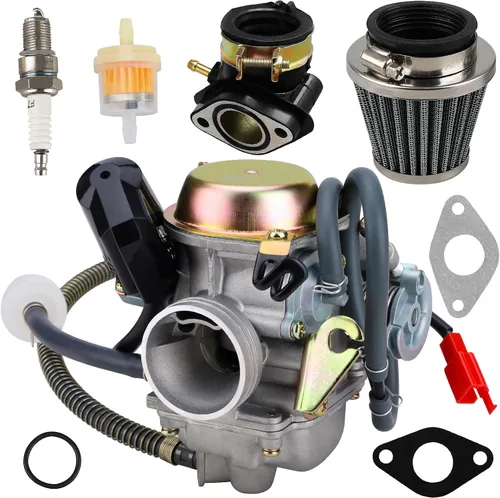 Carburador Onsnail PD24J de 150cc para motores de 4 tiempos 125cc 150cc 152QMJ 157QMI de 24 mm para motocicleta, scooter, ATV, Go Kart con colector
