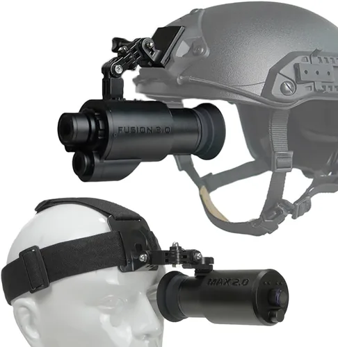 MAX 2.0 Digital Night Vision Goggle & Fusion 3.0 Thermal/NV Goggle - Head & Helmet Mounted, Wide Viewing, 1x Lens, USB Rechargeable Infrared Heat