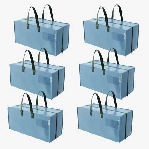 Miniatura 31 de WORKPRO 1 paquete de bolsas de mudanza extra grandes con cremalleras y asas de transporte, correas de mochila, bolsa de almacenamiento resistente