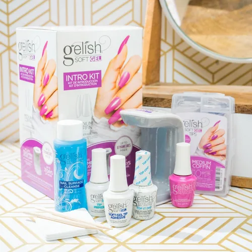 Miniatura 3 de Gelish Soft Gel™ - Kit de iniciador de introducción de cobertura completa, puntas de presión de ataúd mediano