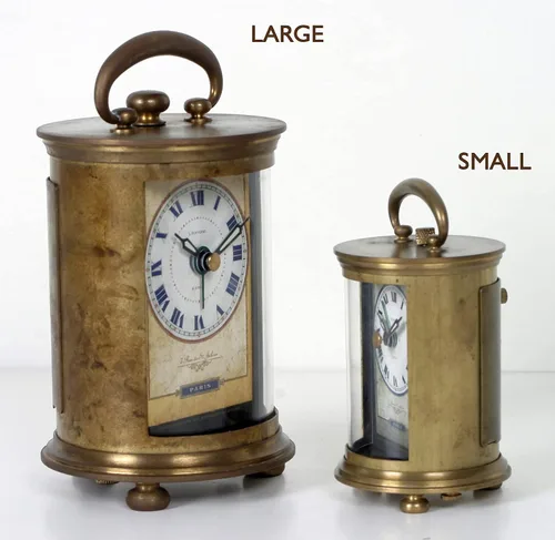Miniatura 7 de JUSTIME Reloj despertador de mesa analógico coleccionable de latón macizo para regalo, decoración del hogar, funciona con pilas (grande)