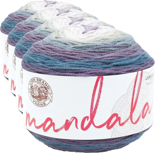 Miniatura 31 de Lion Brand Yarn Mandala - Hilo multicolor para ganchillo,tejido y manualidades, color Liger, 1770 pies, paquete de 1 unidad
