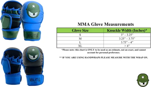 Miniatura 3 de Milita MMA - Guantes de entrenamiento y entrenamiento MMA de 7 onzas, palma abierta, para hombres y mujeres y niños, kickboxing, boxeo Mauy Thai