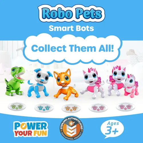 Miniatura 6 de Power Your Fun, Robo Pets - Juguete de gato para niñas y niños, robot controlado a distancia, gestos interactivos de movimiento de la mano, premios