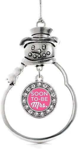 Miniatura 245 de Inspired Silver - Roller Queen - Adorno de Navidad plateado - Adorno circular para árbol de Navidad con circonita cúbica - Decoración colgante