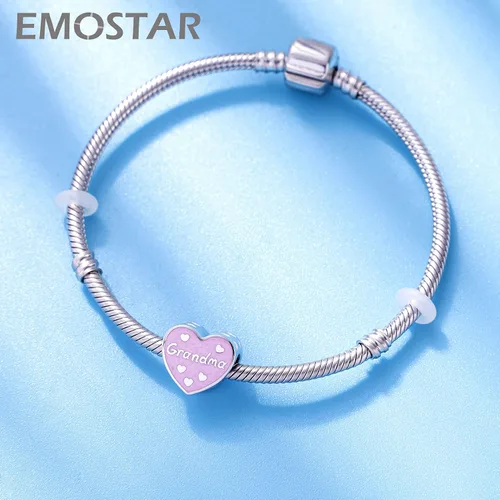 Miniatura 3 de EMOSTAR Dijes temáticos familiares para el Día de la Madre, plata de ley, padre, hija, hijo, nana, esposa marido, madrina, corona de mamá, cuentas
