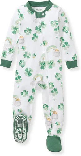 Miniatura 38 de Burt's Bees Baby Pijama para bebé niña, 100% algodón orgánico, pijama de una pieza, overol diagonal con cremallera, ajuste cómodo