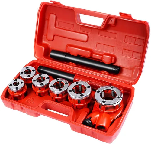 Miniatura 9 de Goplus trinquetes para tuberías c/6 hembras y caja de almacenamiento