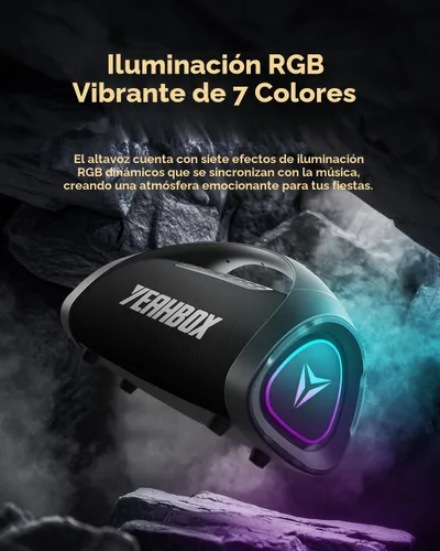 Miniatura 3 de YEAHBOX Sonic Boom MAX 300W Max Altavoz Bluetooth Grande Portátil con Sonido Fuerte, Bajo Masivo, Altavoz Impermeable IPX66 para Fiestas