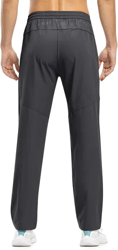 Miniatura 3 de TBMPOY Pantalones de viaje ligeros para hombre, atléticos, para deportes al aire libre, cintura elástica, resistentes al agua, 2 bolsillos