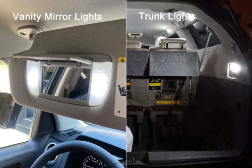 Miniatura 6 de Xpismii Kit de 16 piezas de luces LED interiores Sienna blancas de 6000K, paquete de repuesto para Toyota Sienna 2011 2012 2013 2014 2015 2016 2017