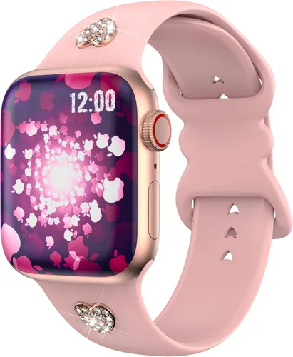 Miniatura 9 de Correa compatible con Apple Watch Series 9, 8, 7, 1.61 pulgadas, Series 6, 5, 4, SE de 1.575 pulgadas, Serie 3 de 1.496 pulgadas para mujer