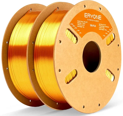 Miniatura 9 de ERYONE Filamento de ácido poliláctico (PLA) de seda bicolor para impresora 3D, de 1.75 mm +/- 0.03 mm, carrete de cartón de 1 kg (2.2 libras)