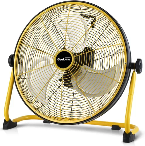 Miniatura 8 de Geek Aire Ventilador portátil de 12" a batería con aspas de metal, inclinación vertical de 360°, ventilador inalámbrico de 24h de duración