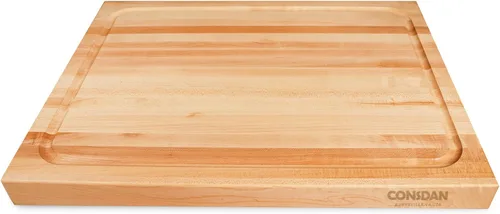 Miniatura 4 de CONSDAN Tabla de cortar de madera de arce duro para cocina, madera dura cultivada en Estados Unidos, 16 x 12 pulgadas, con mango interior invisible