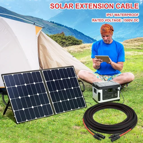Miniatura 8 de Cable de Extensión Solar de Doble Hilo de 50 Pies - 10AWG (6mm) Negro y Rojo con Conectores de Panel Solar IP67 para Uso en Exteriores y Marino