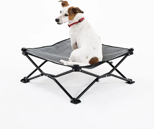Miniatura 7 de Coolaroo On-The-Go - Cama elevada para perros plegable y portátil con tela transpirable y resistente a la humedad, bolsa de transporte incluida