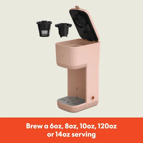 Miniatura 2 de BELLA Cafetera individual, para cápsulas K-Cup y café molido, bandeja de goteo ajustable y removible, apagado automático y accesorios aptos