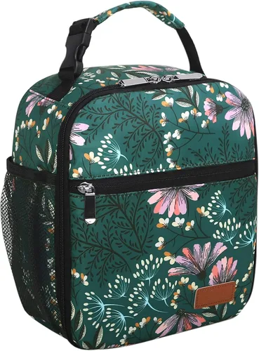 Miniatura 12 de Femuar Bolsa de almuerzo para hombres, mujeres y adultos, pequeña para oficina, trabajo, picnic, bolsa de almuerzo portátil reutilizable, color negro