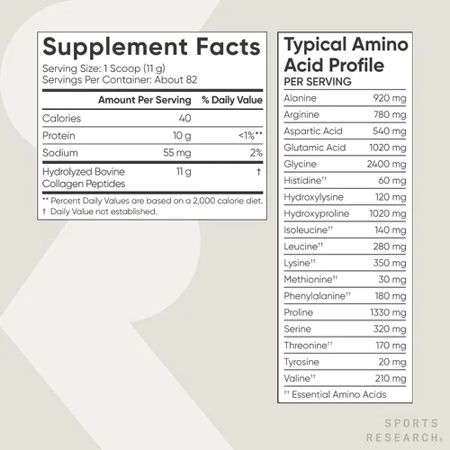 Miniatura 5 de Sports Research Péptidos de colágeno - Suplemento de proteína en polvo de colágeno hidrolizado tipo 1 y 3 para piel, uñas y articulaciones