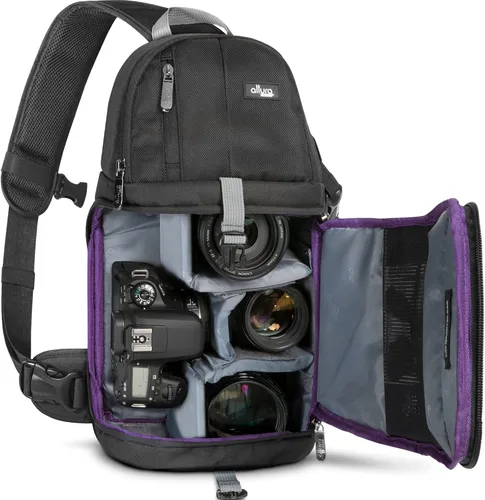 Altura Photo Bolsa para cámara tipo bandolera - Mochila para cámaras Canon, Nikon, Sony y GoPro DSLR y sin espejo - Mochilas cruzadas para fotógrafos