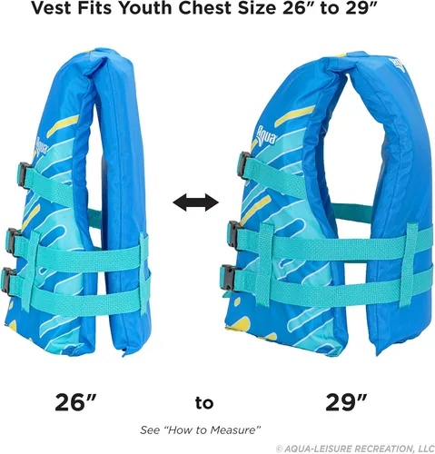 Miniatura 2 de Aqua Oceans 7 Life Jacket for Kids - US Coast Guard Approved Life Vest for Infant, Child & Youth Boys and Girls, Open-Side PFD for Boating, Swimming