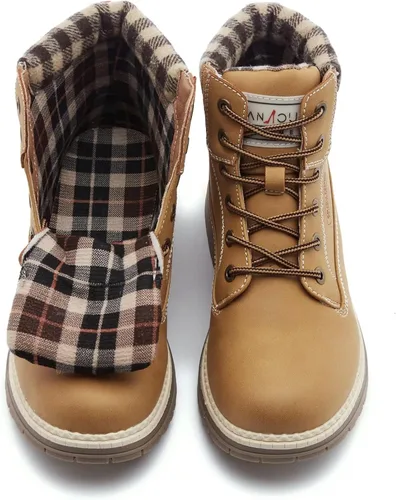 Miniatura 7 de ANJOUFEMME Botas de senderismo para mujer, impermeables, botas de tobillo para mujer, ligeras, para nieve, invierno, para senderismo y caminar
