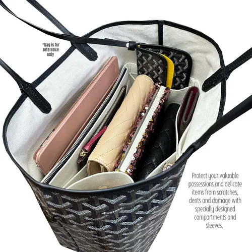 Miniatura 7 de St Louis PM - Organizador de bolsas St Louis GM Tote Bag Inserto hecho a mano 0.118 in Lana Premium Fieltro Snug Robusta Cremallera plateada