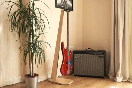 Miniatura 6 de Ruach GS-6 Soporte de guitarra de madera para bajo - abedul
