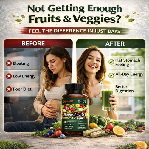 Miniatura 5 de Suplemento de súper frutas y verduras, 36 verduras y frutas frescas, suplemento nutricional diario Balance of Nature para salud digestiva y alivio