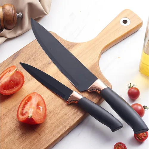 Miniatura 5 de Juego de utensilios de cocina y cuchillos de cocina de 19 piezas con bloque de soporte, incluye 11 utensilios de cocina de silicona, 5 cuchillos