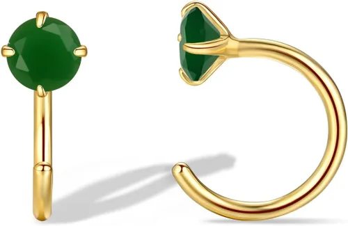 Miniatura 10 de Aretes pequeños de plata de ley 925 para mujer