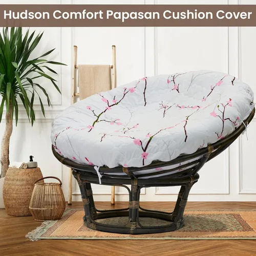 Miniatura 6 de Funda de Cojín Papasan - Forma Acolchada, Tela de Microfibra Suave, Solo Funda de Cojín Papasan con Cremallera