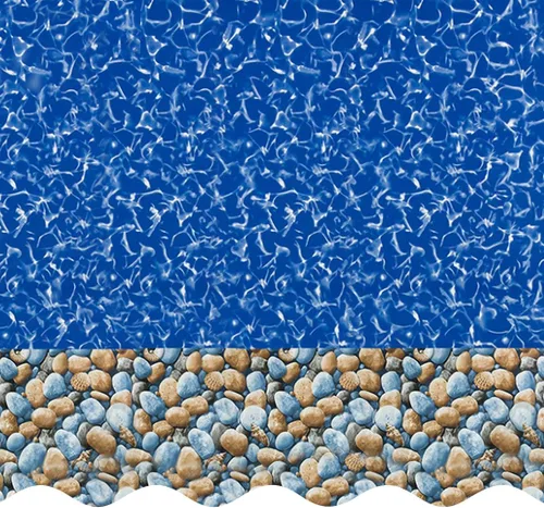 Miniatura 8 de Smartline Revestimiento redondo de piscina de 8 pies Remolino de roca Estilo superpuesto Altura de pared de 48 a 52 pulgadas Vinilo virgen