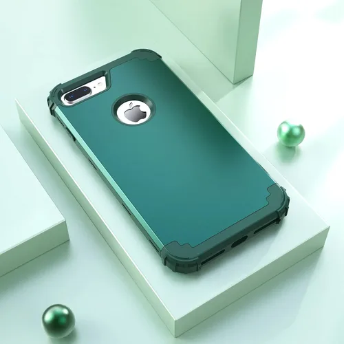 Miniatura 3 de IDweel Funda para iPhone 8 Plus, para iPhone 7 Plus con Protector de Pantalla, 3 en 1, híbrida a prueba de golpes de servicio pesado, protección