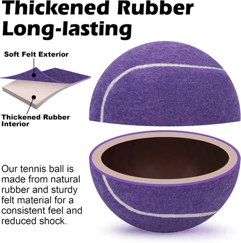 Miniatura 4 de SUNEZLGO Paquete de 12 pelotas de tenis, pelotas de tenis de entrenamiento de presión avanzadas, pelotas de tenis para perros, tenis grueso